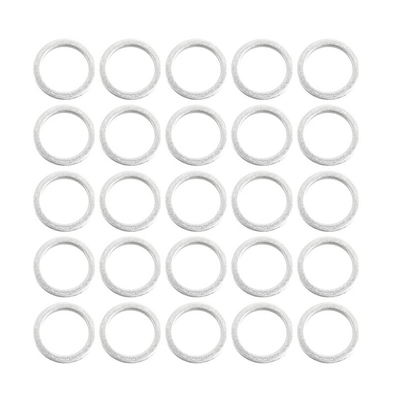 GZYF 25 Stück 9043018008 Transmission Case Oil Drain Washer Plug Crush Gasket Aluminium Silber Auto für Toyota 4Runner Camry Corolla 1984-2016 von GZYF