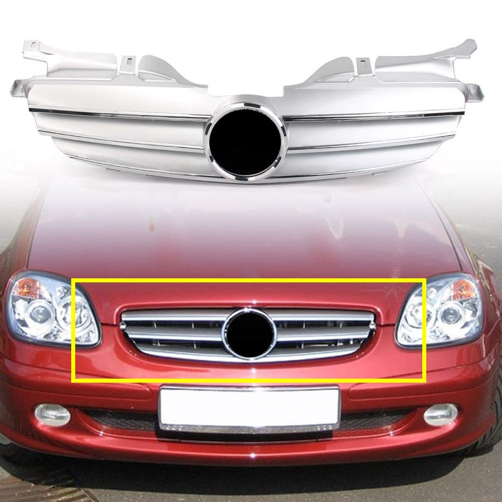 GZYF Auto Kühlergrill Frontgrill Stoßstangengitter l für Mercedes Benz R170 W170 SLK Klasse 1998-2004 von GZYF