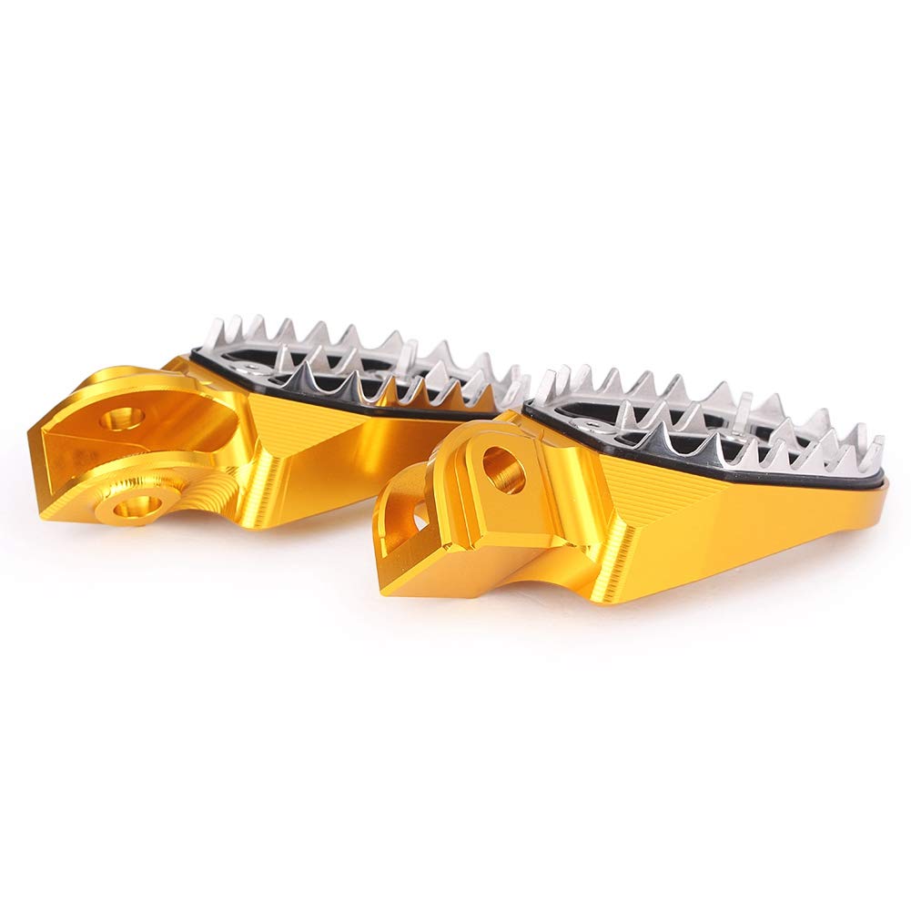 GZYF Pedale Pegs Fußstütze Dirt Bike Fußrasten Gold Für 85cc-530cc Alle 05-15 Motorrad GZYF Pedale Pegs Fußstütze Dirt Bike Fußrasten Gold Für 85cc-530cc Alle 05-15 Motorrad von GZYF