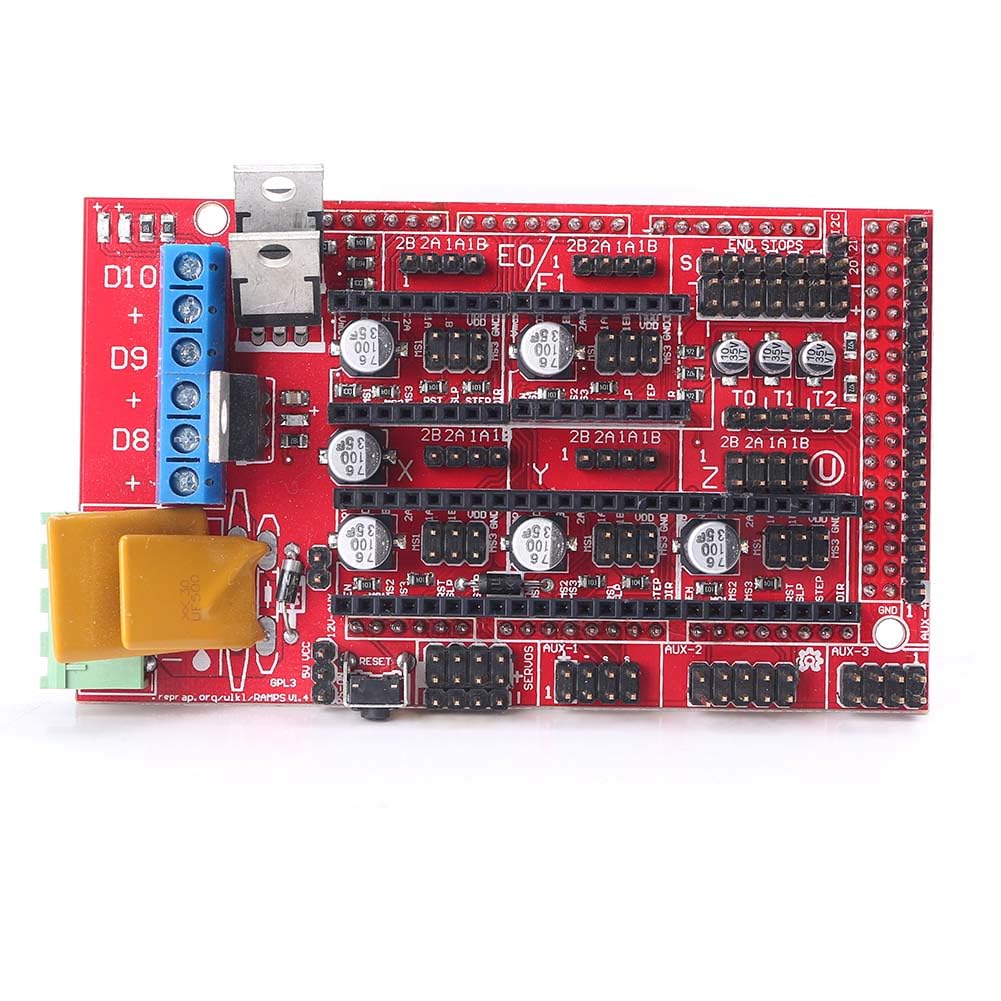 YFUK 11,5 cm x 6 cm 3D-Drucker-Controller Shield Board Panel Steuermodul für 1.4 Reprap Ramps Prusa Mendel Rot von GZYF