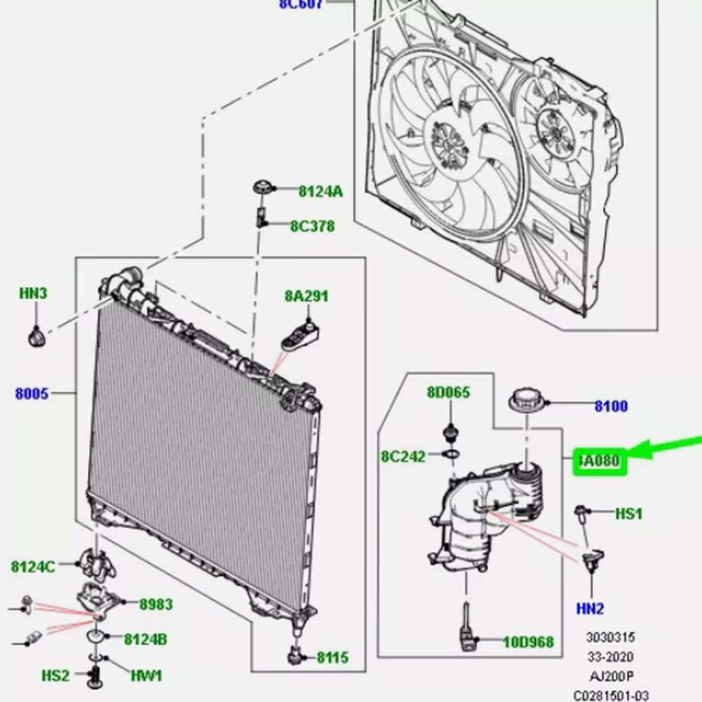 YFUK 1Pc Überlauf Recovery Reservoir Tank Kühlmittel Recovery Kits Expansion Tank HK628A080AB Weiß, Rot für für 2018-2021 von GZYF