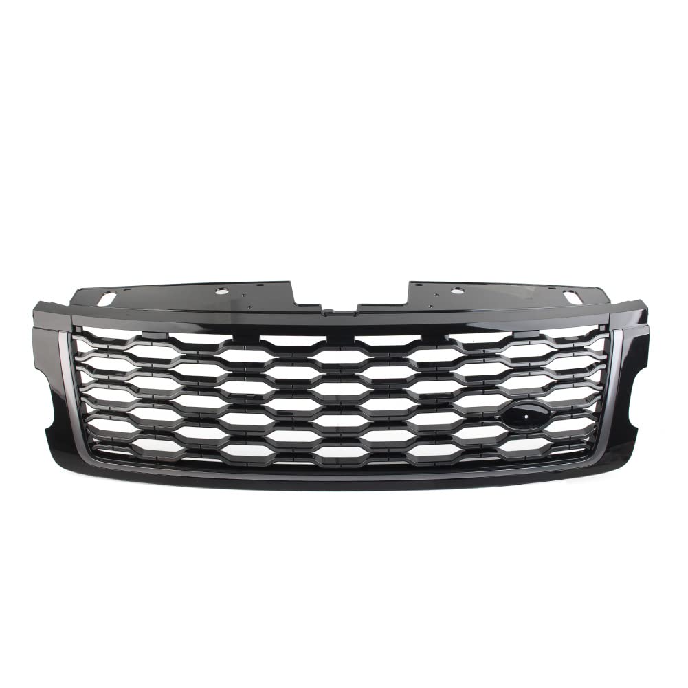 YFUK Front Hood Bumper Grill Grille Schutz ABS Für 2018 2019 2020 2021 2022 LR098084 LR098080, grau von GZYF