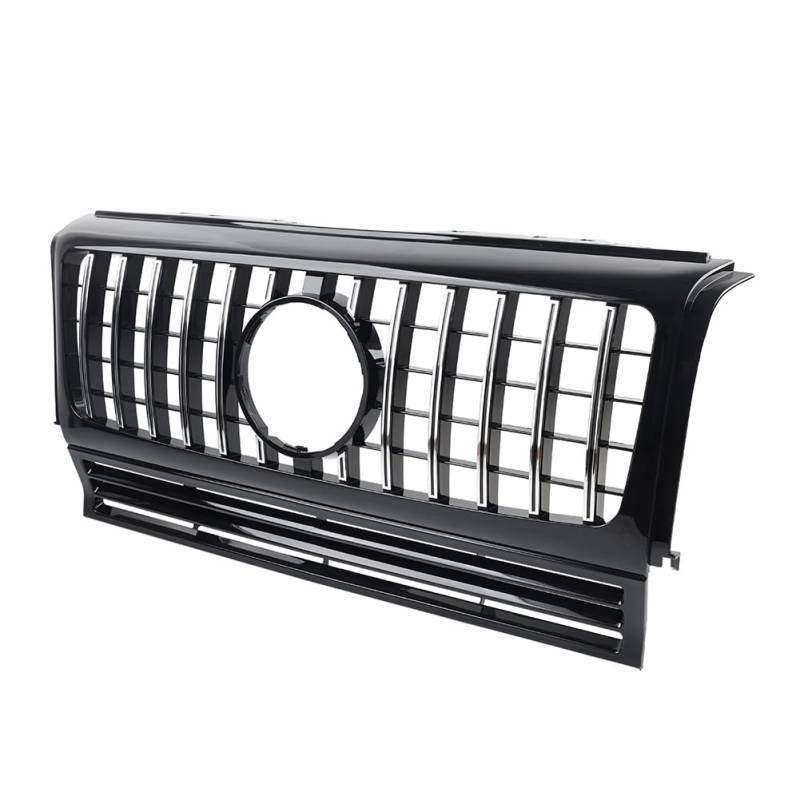 YFUK Frontgrill GTR Style Mesh Grill ABS Schwarz ; Chrom Für G Klasse W463 G500 G550 1990-2018 Auto von GZYF