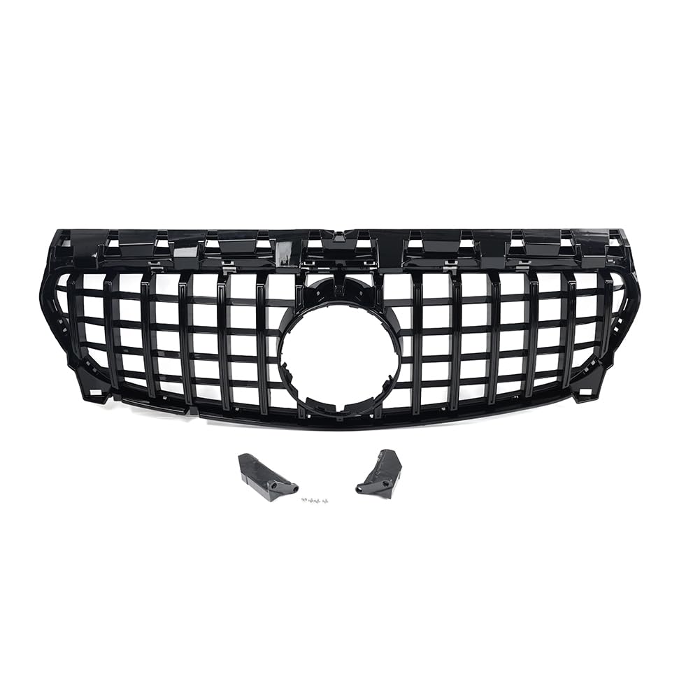 YFUK Frontgrill GTR Style Mesh Grill ABS Schwarz Für CLA Klasse W177 C117 CLA200 CLA250 CLA452015-2019 Auto von GZYF