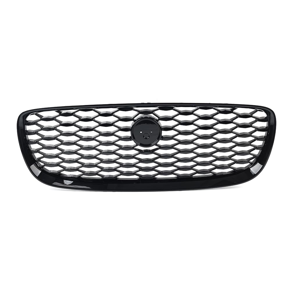 YFUK Frontgrill Oberes Mesh Lufteinlassgitter ABS Schwarz Auto Für Jaguar XF 2016-2019 von GZYF