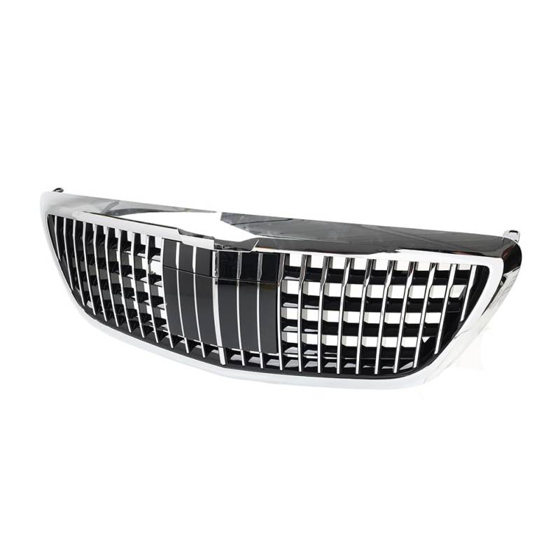 YFUK Frontstoßstange Kühlergrill Kühlergrill Chrom ; Schwarz ABS Für S-Klasse W222 S550 S600 2014-2020 von GZYF