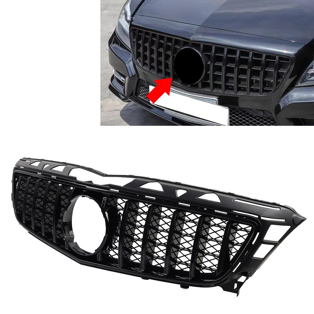 YFUK GTR Style Kühlergrill Stoßstange Grill Mesh Schwarz ABS Für CLS Klasse W218 11-14 Auto von GZYF