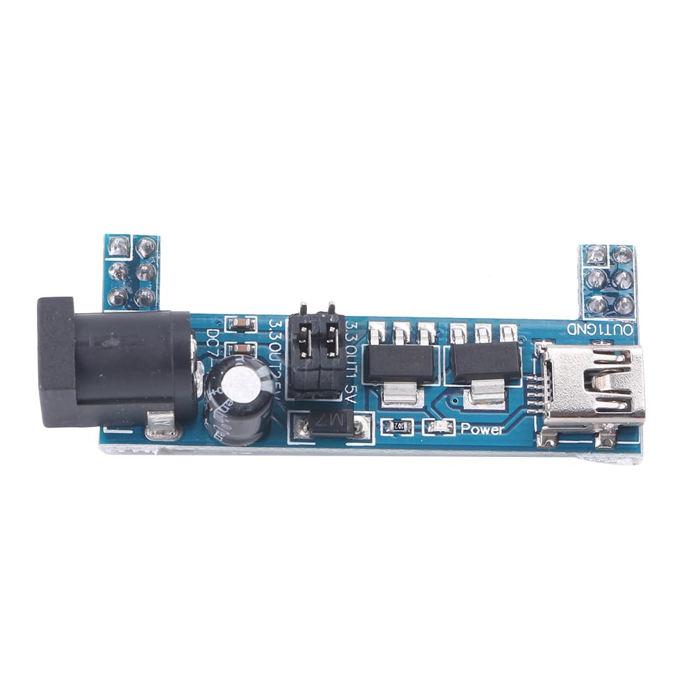 YFUK Mini USB Breadboard Stromversorgungsmodul Lötfreies MB102 3,3V/5V Blau von GZYF