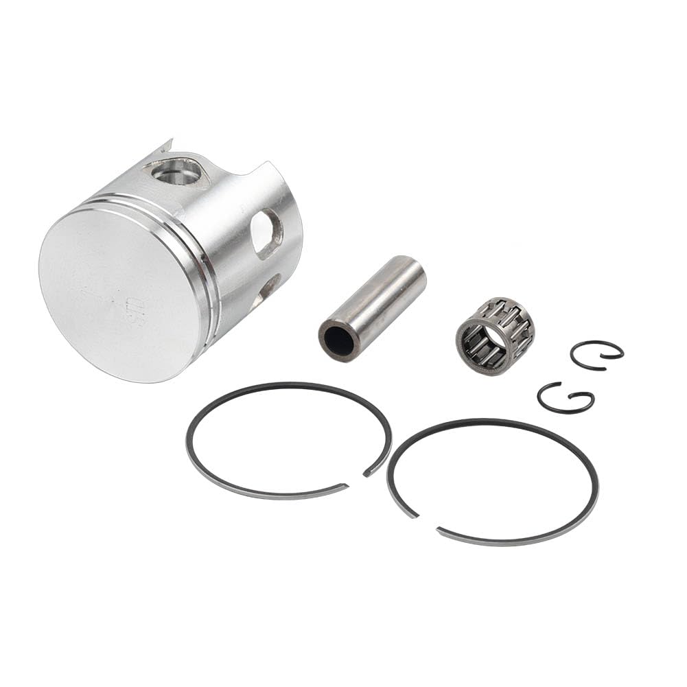 YFUK Motorrad Kolben Kit 47MM 10MM Pin Ring Stahl Silber Für Jog 80cc 2-takt Motor ATV Rolle von GZYF