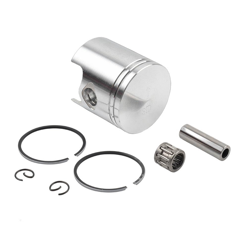 YFUK Motorrad Kolben Kit 47MM 12MM Pin Ring Silber Stahl Für Jog 80cc 2-takt Motor Roller ATV von GZYF