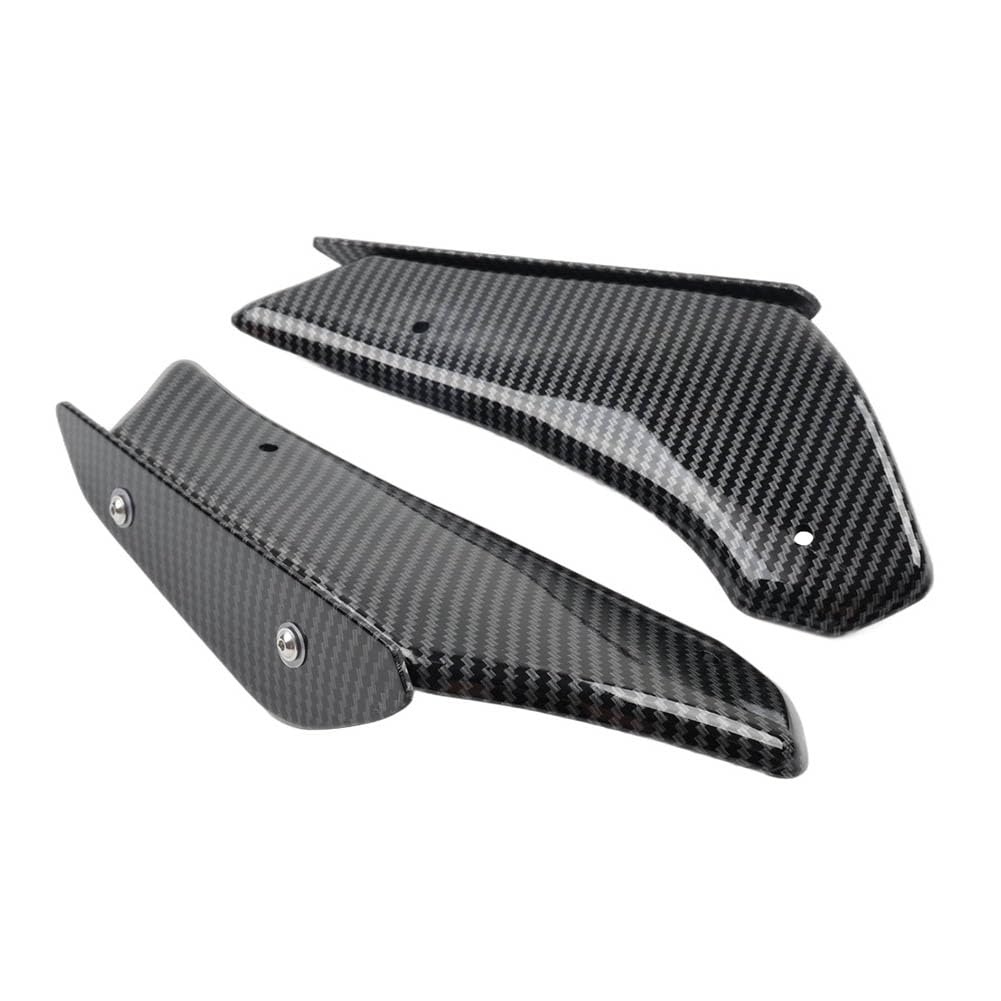 YFUK Motorrad Seitendeflektor Spoiler Abtriebskraft Verkleidung Winglets ABS Kohlefasermuster Für S1000RR 2015-2018 von GZYF