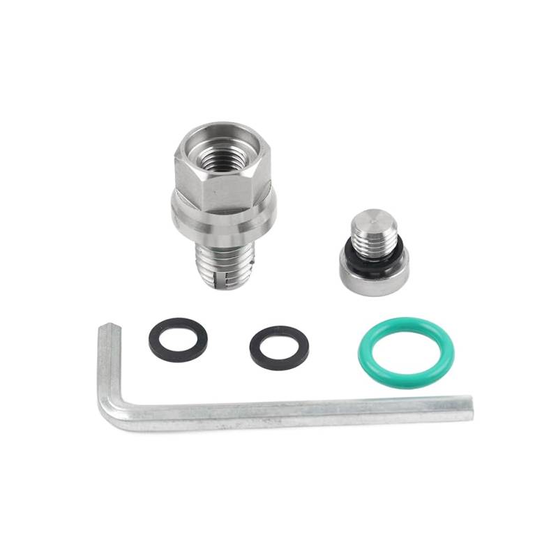 YFUK Ölablassschraube M10.4-1.25x15mm Selbstschneidendes Gewinde Piggyback Reparatursatz CNC Silber Für Universal SUV, Van, Pick-up von GZYF