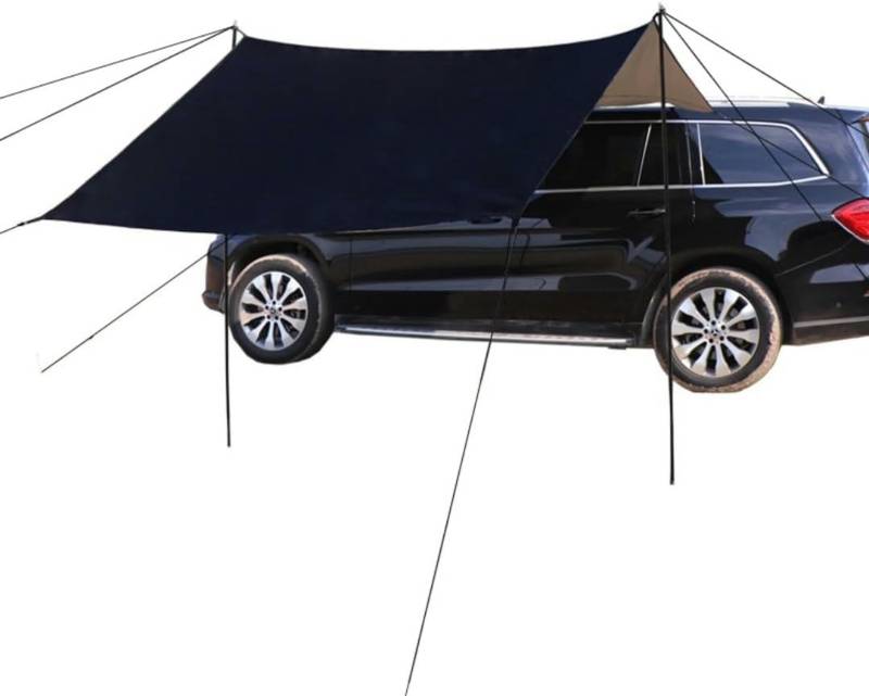 Leichtes Sonnenschutz-Autodach Extra große Sonnenschutzfläche Furchtloser UV-Regenschutz-Sonnenschutz Oxford-Stoff Verdicktes Verdeck-Paneel Festes Windseil Outdoor-Fischen(14.44 * 6.56ft)/1 von GZYHDC