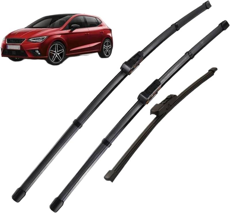 Auto Scheibenwischer für-Seat Ibiza 6F 2018–2023, 26"+16"+13", Hochwertige Wischergummi Klare Sicht ErsatzZubehör von GaBlok