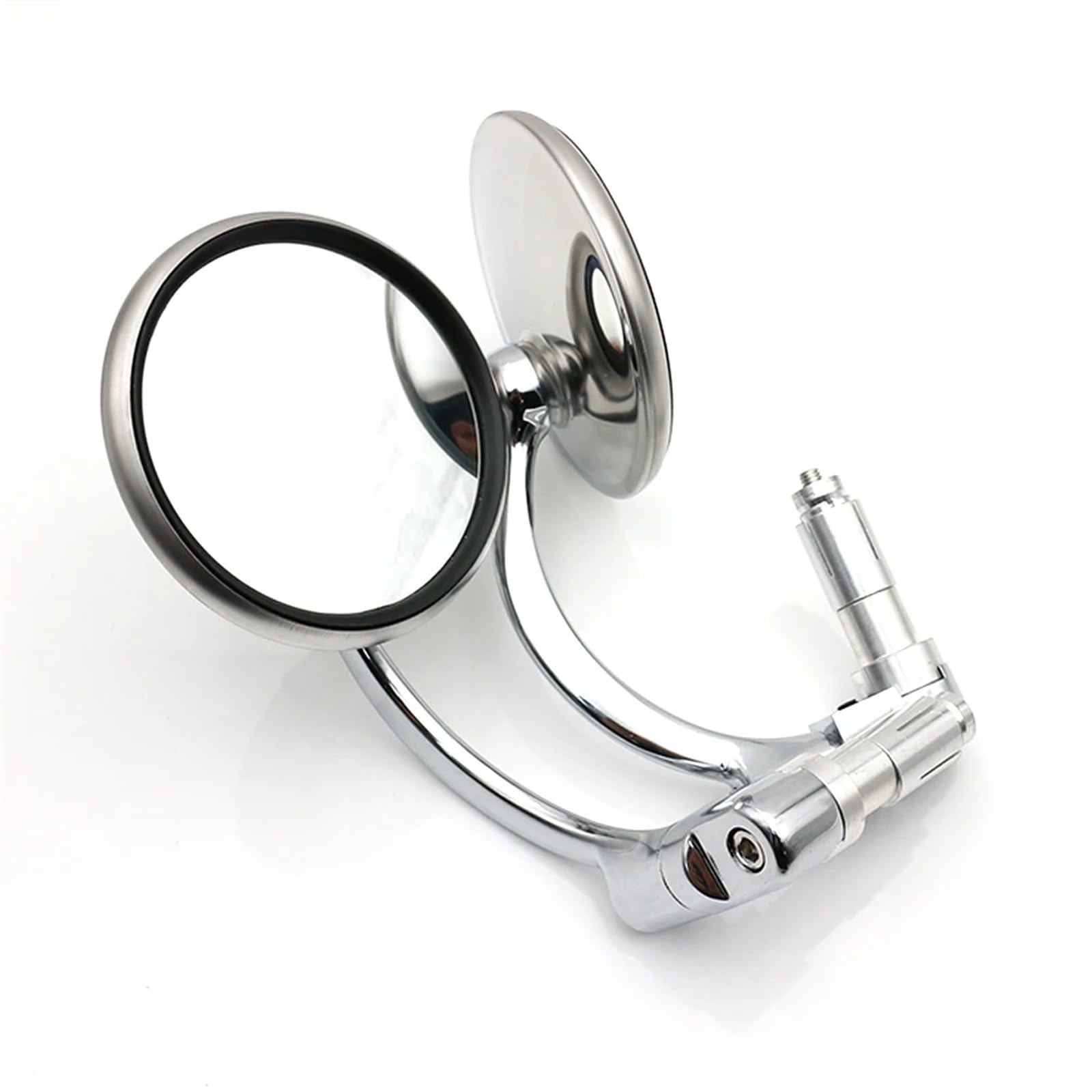 Motorrad Spiegel Chrom Aluminium 7/8 "22mm Lenkerenden Motorrad Seitenrückspiegel Offroad Universal Cafe Racer Scooter Offroad-Bike Supermoto Spiegel von GaRcan-2501