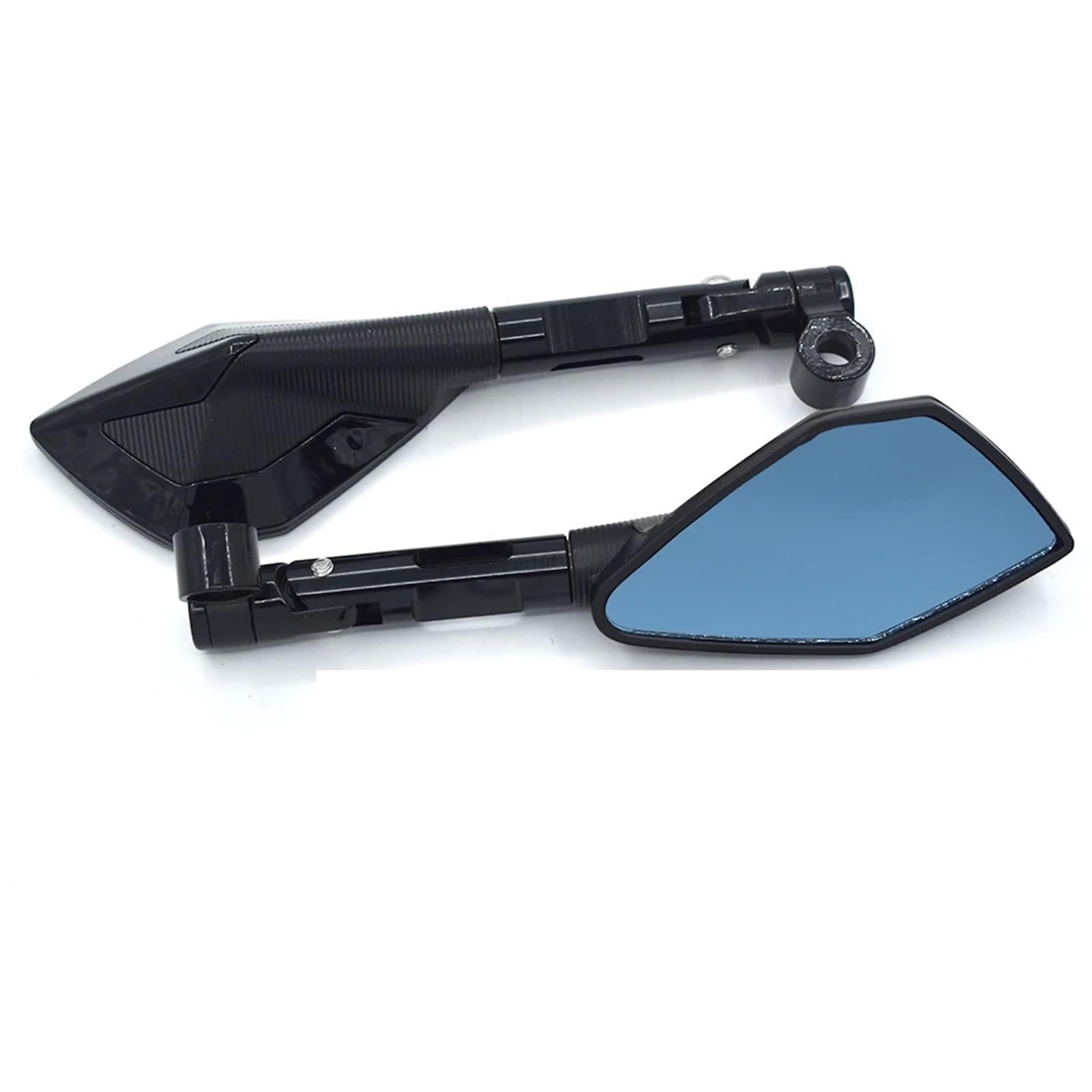 Motorrad Spiegel Universal CNC Aluminium Motorrad Rückspiegel Blau Glas Für 200 DUKE Für 390 Duke Für 690 Duke/R 990 Super Duke/R 690 SMC Supermoto Spiegel(Black) von GaRcan-2501