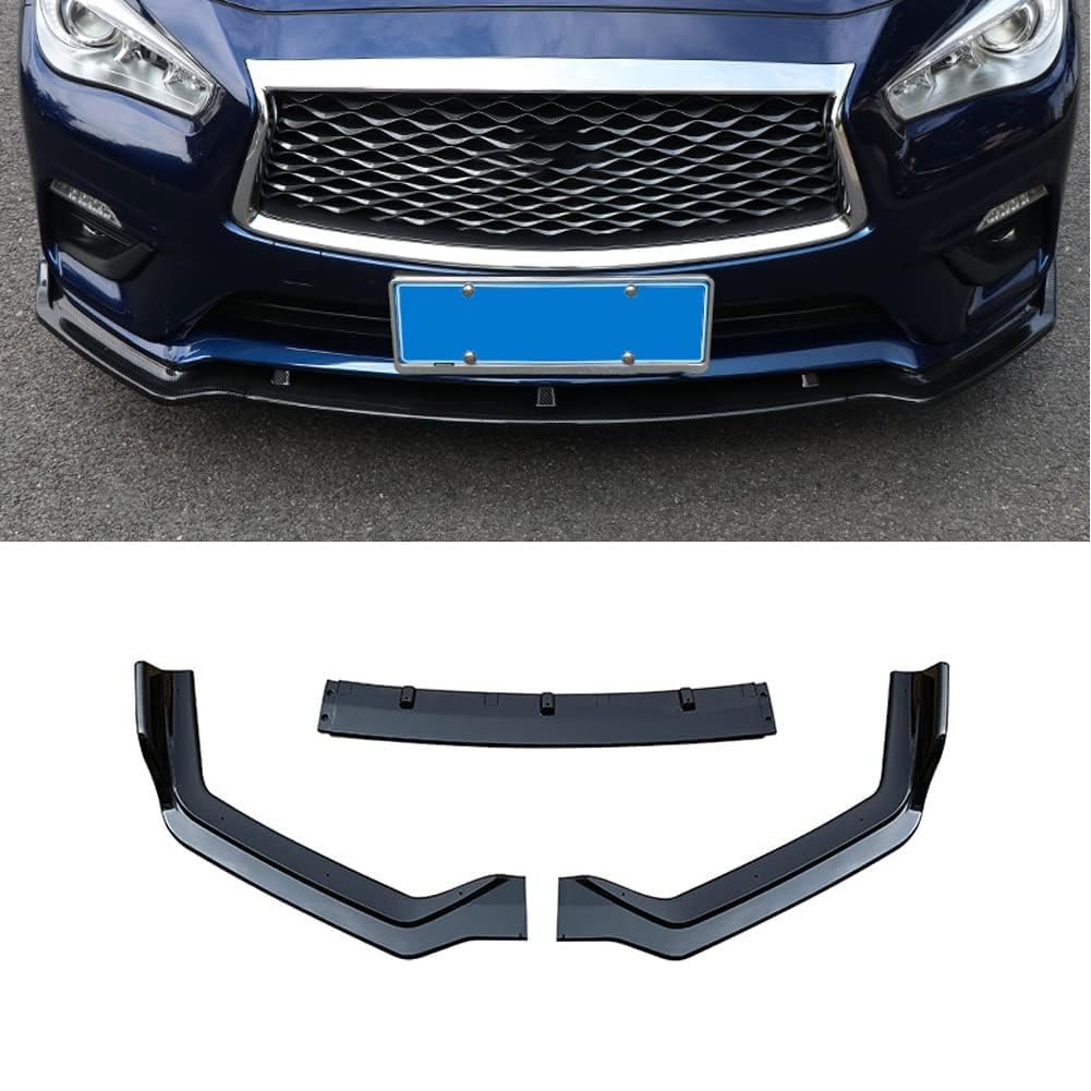 Auto Frontstoßstange Spoiler für Infiniti Q50 2018-2021, Frontspoiler Spoilerlippe Splitter Diffusor Lippe Stoßstangen Protector Zubehör von GaRcan