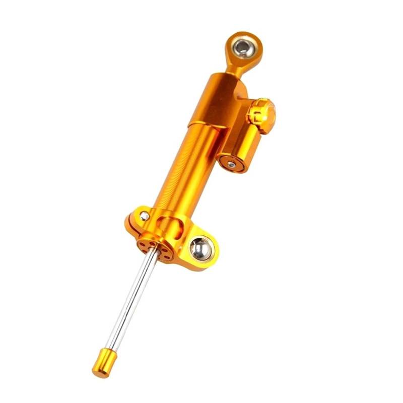 Motorradhalterung Einstellbarer Lenkungsdämpfer Richtungsdämpfer Stoßdämpfer Stabilisator Motorrad Aluminium Einstellbar Für MT-09 Tracer Stoßdämpfer CNC-Montagesatz(Full Gold) von GaRcan