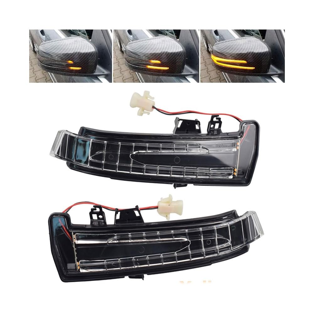 Rückspiegel Blinker Licht für Benz W176 W246 W212 W204 CLA C117 GLA GLK, Seitenspiegel Blinkerleuchte Blinkleuchte Spiegel Spiegelblink Blinkerlicht Spiegelblinker von GaRcan