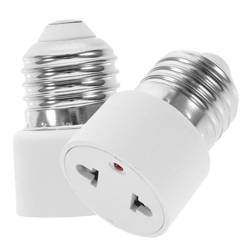 Gadpiparty 2er Set E27 Lampenfassung Auf Steckeradapter Steckdosenadapter Für 2 Stift Lichtsteckdosen Ideal Für DIY Lampen Pendelleuchten Und Tischleuchten Einfach Zu Installieren von Gadpiparty