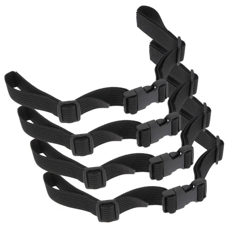 Gadpiparty 4 Stück Bindebänder Bungee-seile Mit Haken Kabelbinder BH-Clips Für Träger Riemen Mit Haken Cam-spanngurte Gürtel Taschen Block Gummiseilhaken Miserabel Spannen Heben Black Plastik von Gadpiparty