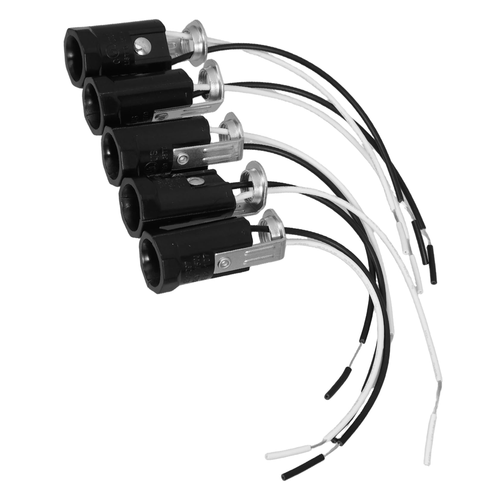 Gadpiparty 5St Lampenfassung aus Bakelit zum Einstecken E12-Sockeladapter E12 Kandelaber-Lampenfassung e12 lampenfassung Pendelleuchte Austausch der Lampenfassung Kupferleitfolie Black von Gadpiparty