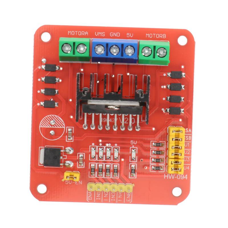 Gadpiparty L298N Dual H Brücke Schrittmotor Treiber Modul Controller Board Für DC Motoren Und Schrittmotoren Rote Platine Hohe Leistung Kompatibel Mit Und Anderen Steuerungen von Gadpiparty