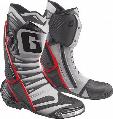 Gaerne GP-1 Evo, Stiefel - Hellgrau/Schwarz/Rot - 40 EU von Gaerne