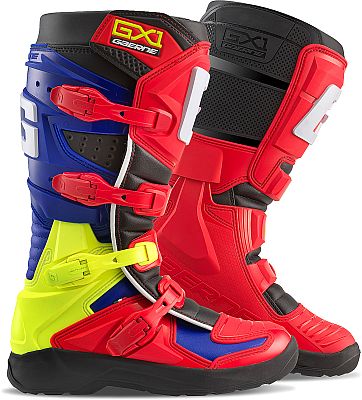 Gaerne GX-1 Evo Multi, Stiefel - Rot/Blau/Gelb - 42 EU von Gaerne