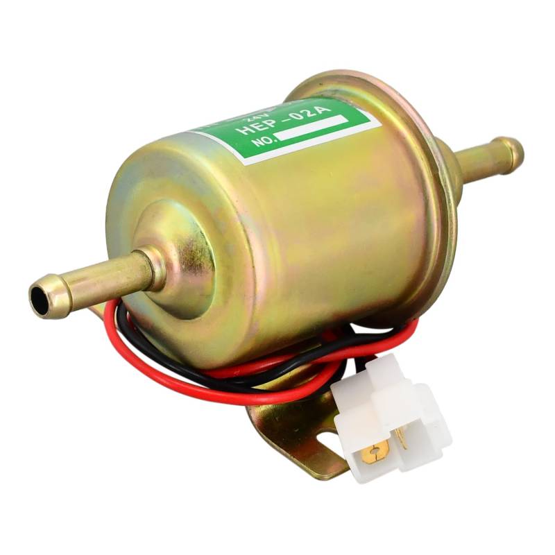 Galloparts -02A Gas Diesel Inline Elektrische Kraftstoffpumpe HEP24V Kompatibel mit Auto Vergaser Motorrad ATV Rasenmäher von Galloparts