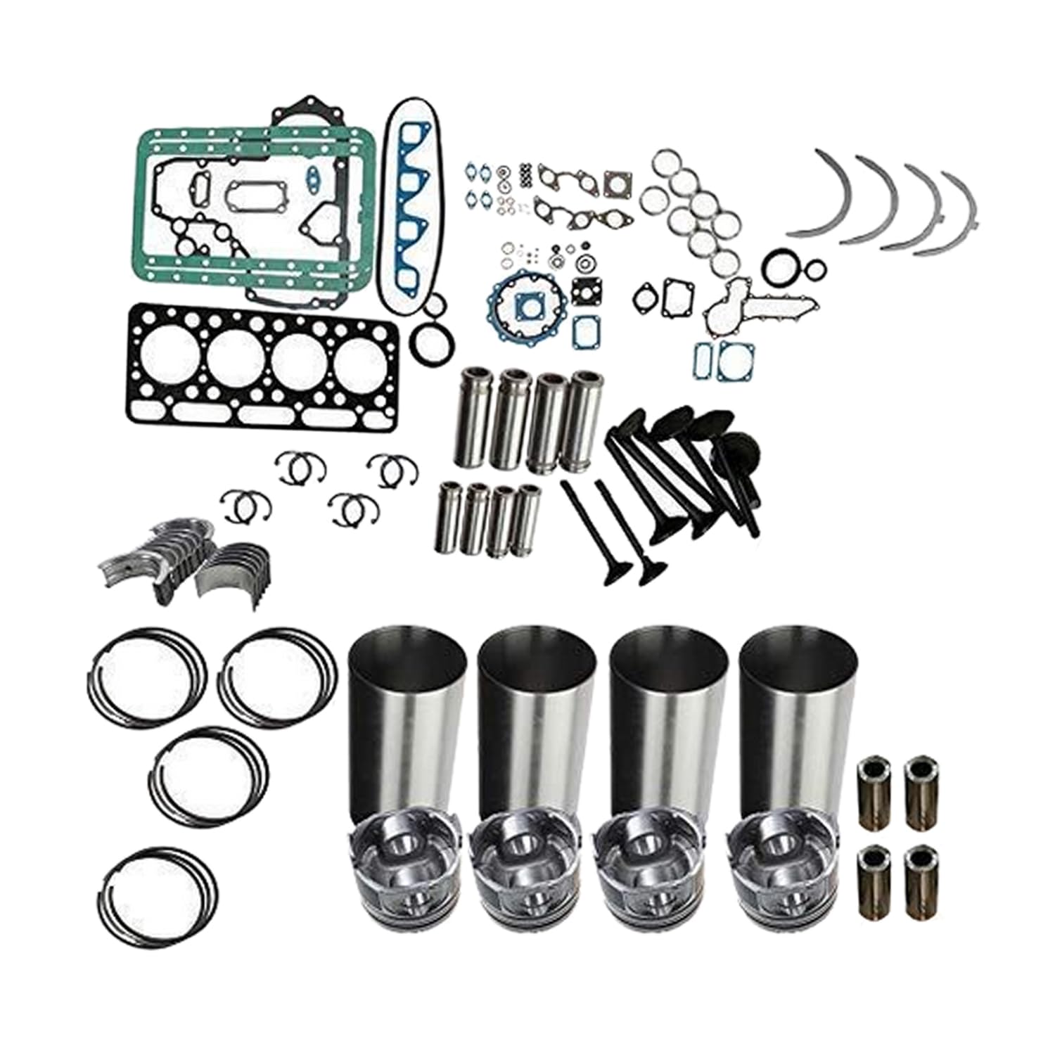 Galloparts Überholung Rebuild Kit Kompatibel mit Mitsubishi L300 L200 Kompatibel mit Galant A167 Motor 4D55 4D56 von Galloparts