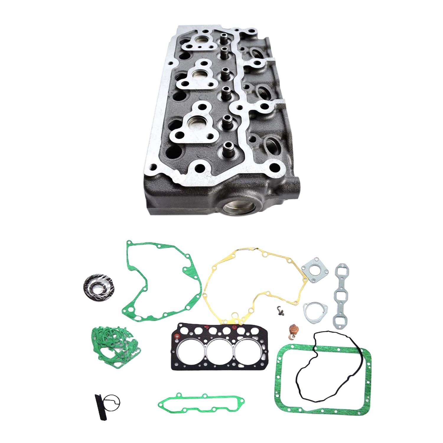 Galloparts Zylinderkopf und kompletter Dichtungssatz kompatibel mit Caterpillar Bagger 302.5C Kompatibel mit Mitsubishi Motor S3L2 S3L von Galloparts