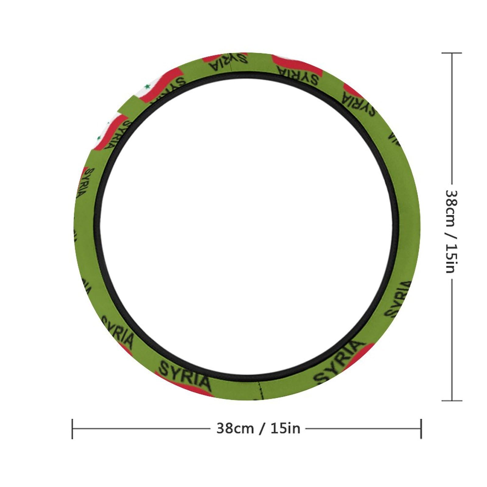 Gambo Lenkradhülle Flagge Syriens Universal Lenkradschoner Abdeckungen für Auto von Gambo