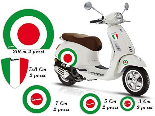 GamesMonkey Aufkleber Vespa Set Piaggio Vespa Flags Italien Felge von GamesMonkey