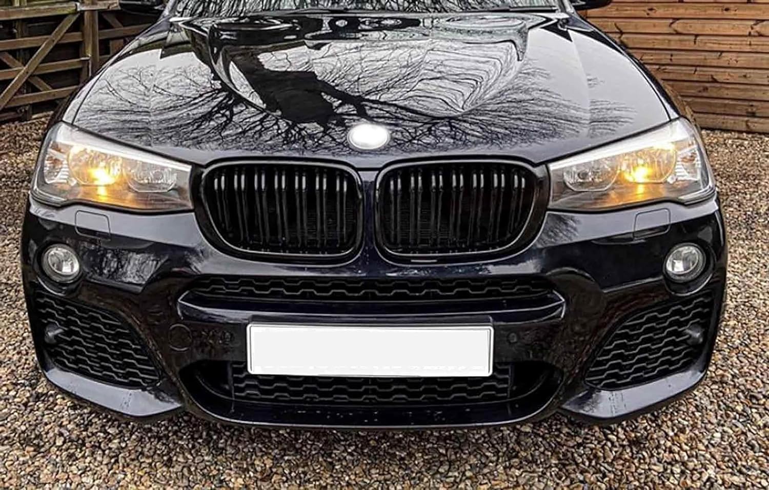 Gangying F25 Nieren Schwarz Kühlergrill für BMW X Serie X3 X4 F25 F26 LCI Facelift Grill 2014-2018 ABS glänzend schwarz von Gangying