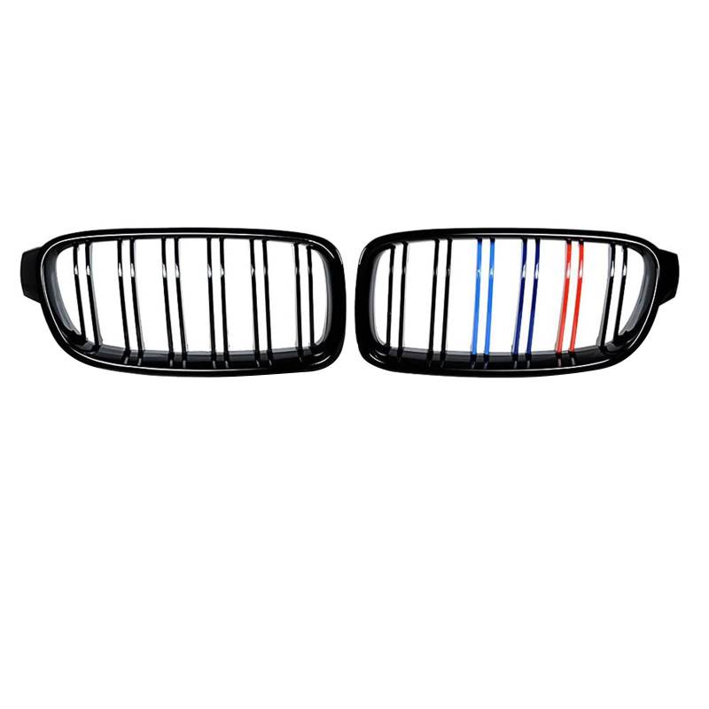 Gangying F30 F31 Kühlergrill für BMW 3er F30 F31 Nieren Schwarz F30 F31Grill Glanz Doppelsteg Sport Kühlergrill 2012-2018 von Gangying