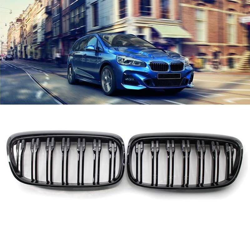 Gangying F45 Kühlergrill für BMW 2er F45 218i 220i Touring Nieren Doppelsteg Sport Kühlergrill Glanz Schwarz 2015 2016 2017 2018 von Gangying