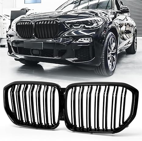 G05 Kühlergrille passend für BMW X5 G05 Nieren Schwarz xDrive40i/xDrive50i/xDrive45e/M50i/M50i Doppelsteg Nieren 2018 2019 2020 2021 2022 von Gangying