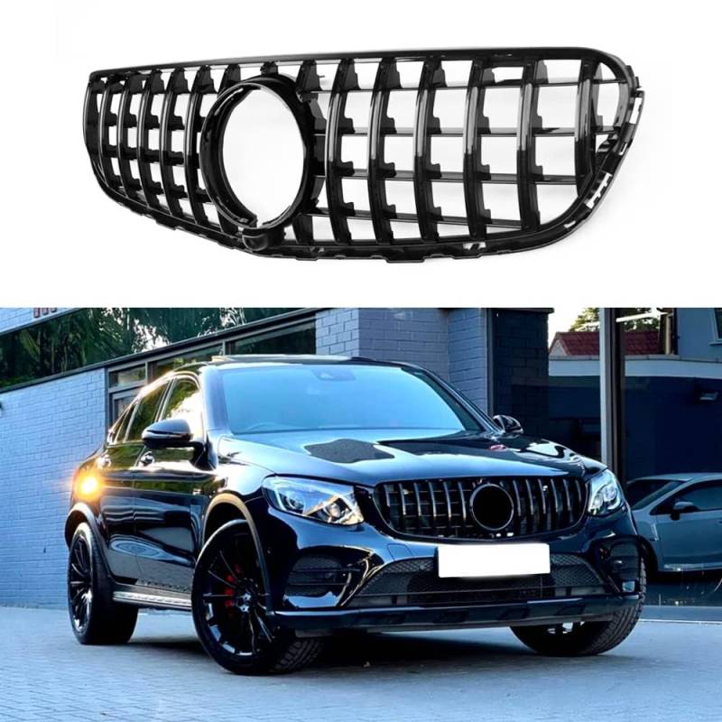 Gangying W253 Kühlergrill Schwarz für W253 X253 GLC 200 GLC 250 GLC 300 Nieren 2016 2017 2018 2019 Nicht verfügbar für GLC 63 GLC 63S von Gangying