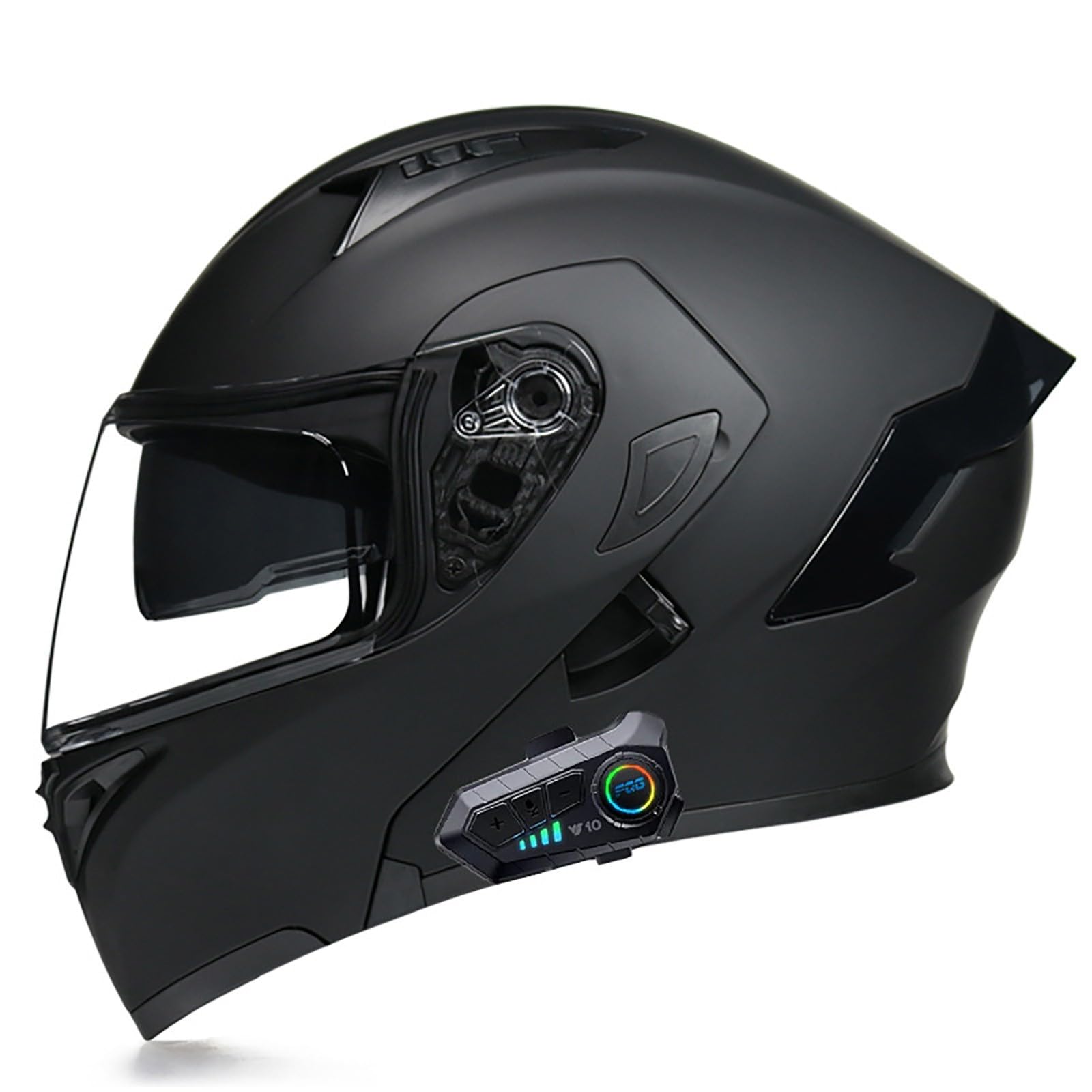 Bluetooth Motorradhelm Klapphelm Modulare Helm, ECE Zertifiziert Integralhelm mit Doppelvisier mit Eingebautem Mikrofon für Automatische Reaktion, für Erwachsene Frauen Männer(Color:B,Size:M(55-56c von Gaoxianglin