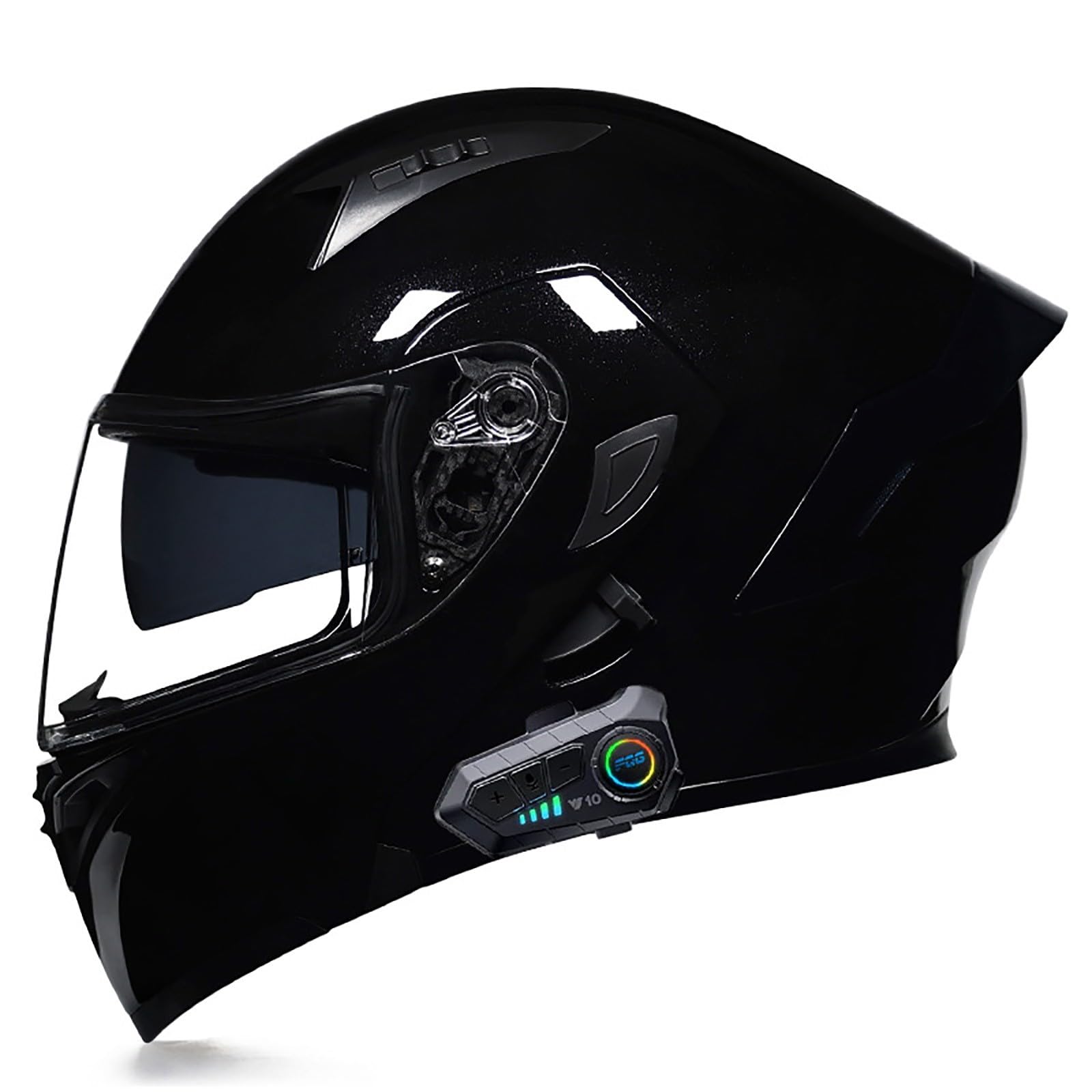 Bluetooth Motorradhelm Klapphelm Modulare Helm, ECE Zertifiziert Integralhelm mit Doppelvisier mit Eingebautem Mikrofon für Automatische Reaktion, für Erwachsene Frauen Männer(Color:X,Size:L(57-58c von Gaoxianglin