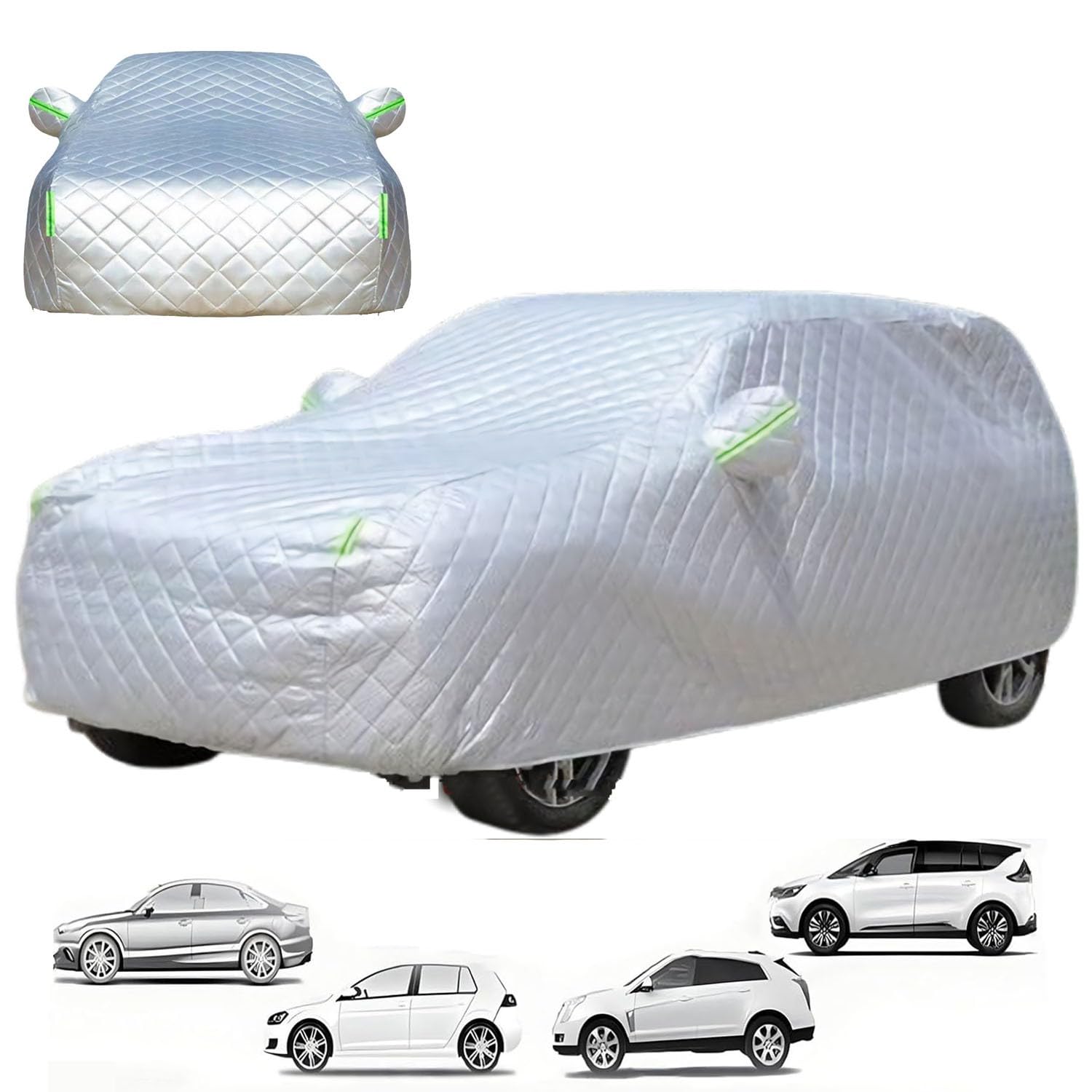 Dicke Autoabdeckung Winter für 𝖠𝗎𝖽𝗂 A4 Avant 2009-2024 Hagelschutzplane Auto,Faltgarage Auto Abdeckplane für den Außeneinsatz mit Reflektierenden Streifen Custom Car Cover(Size:38) von Gaoxianglin