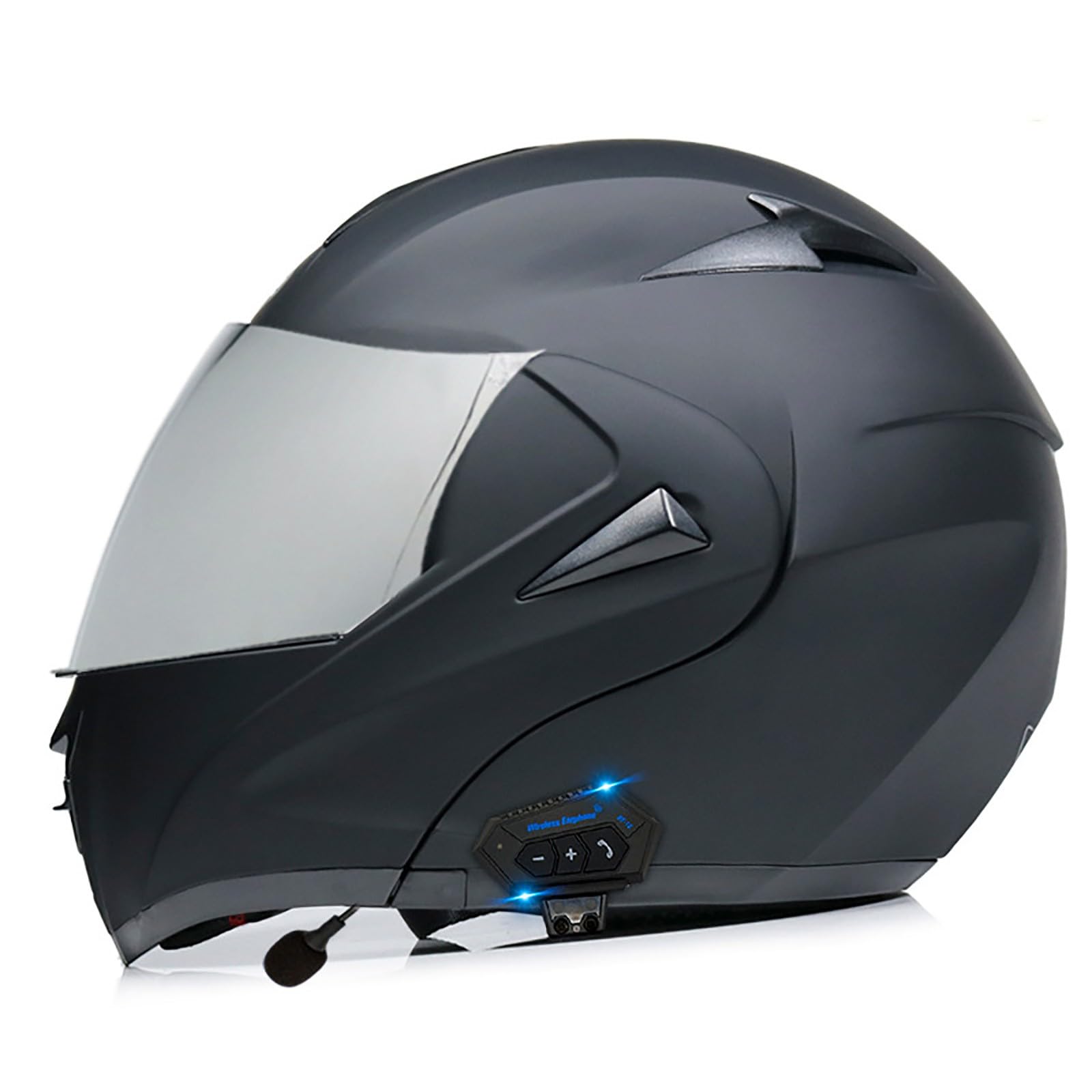 Motorrad-Helm Klapphelm mit Bluetooth Motorradhelm Integralhelme Automatische Beantwortung ECE Zertifiziert mit Doppelvisier Und Eingebautem Mikrofon Für Herren Damen Erwachsene(Color:C,Size:S(55-56 von Gaoxianglin