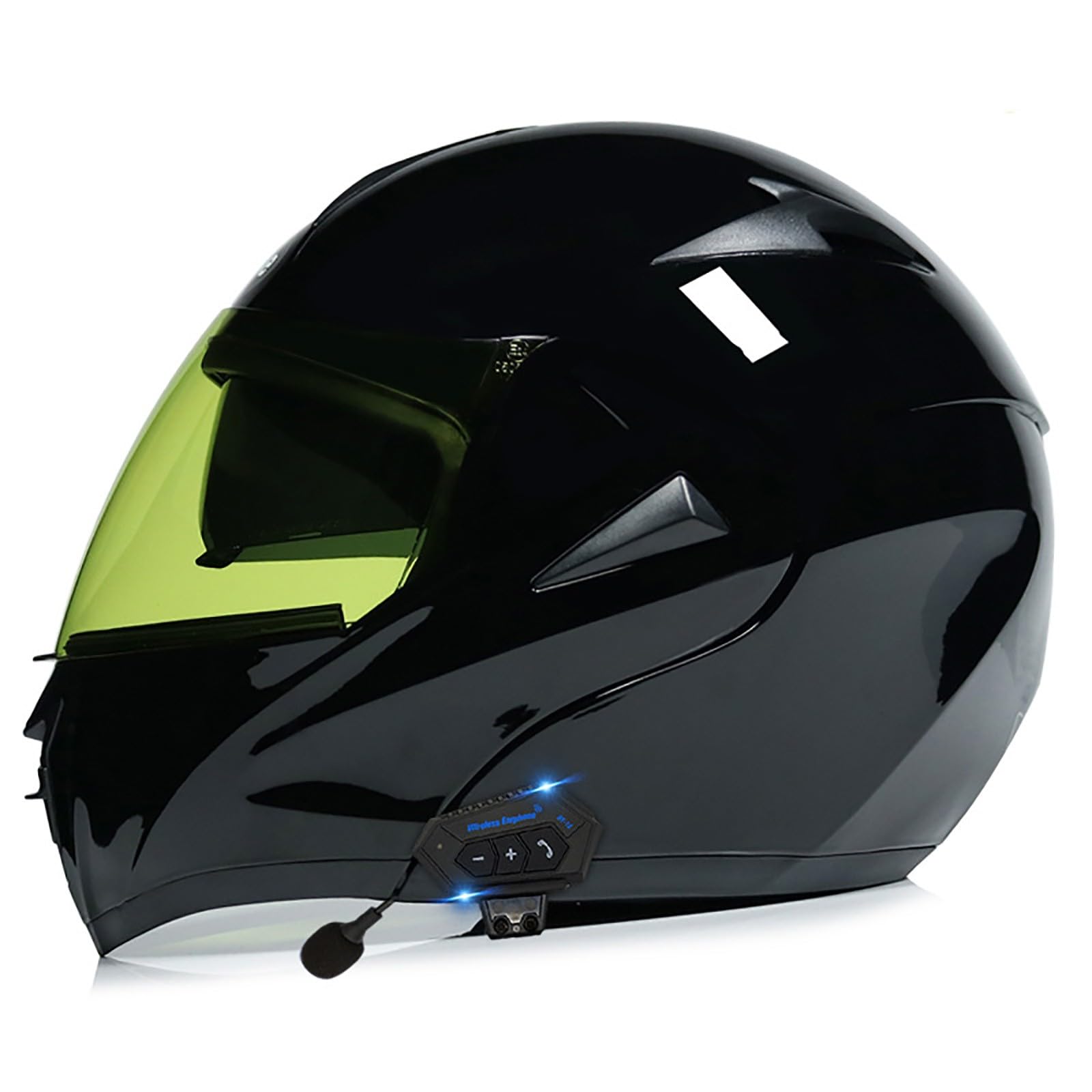 Motorrad-Helm Klapphelm mit Bluetooth Motorradhelm Integralhelme Automatische Beantwortung ECE Zertifiziert mit Doppelvisier Und Eingebautem Mikrofon Für Herren Damen Erwachsene(Color:CC,Size:S(55-5 von Gaoxianglin