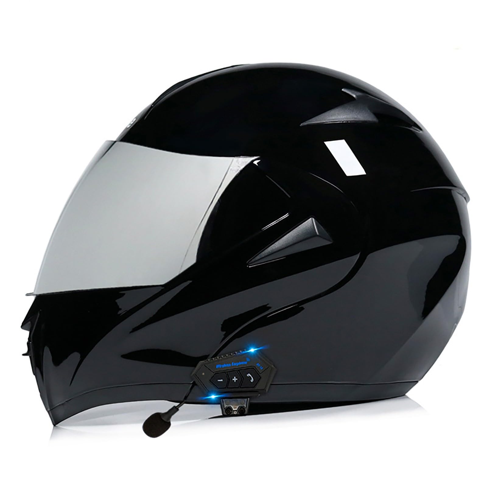 Motorrad-Helm Klapphelm mit Bluetooth Motorradhelm Integralhelme Automatische Beantwortung ECE Zertifiziert mit Doppelvisier Und Eingebautem Mikrofon Für Herren Damen Erwachsene(Color:DD,Size:M(57-5 von Gaoxianglin