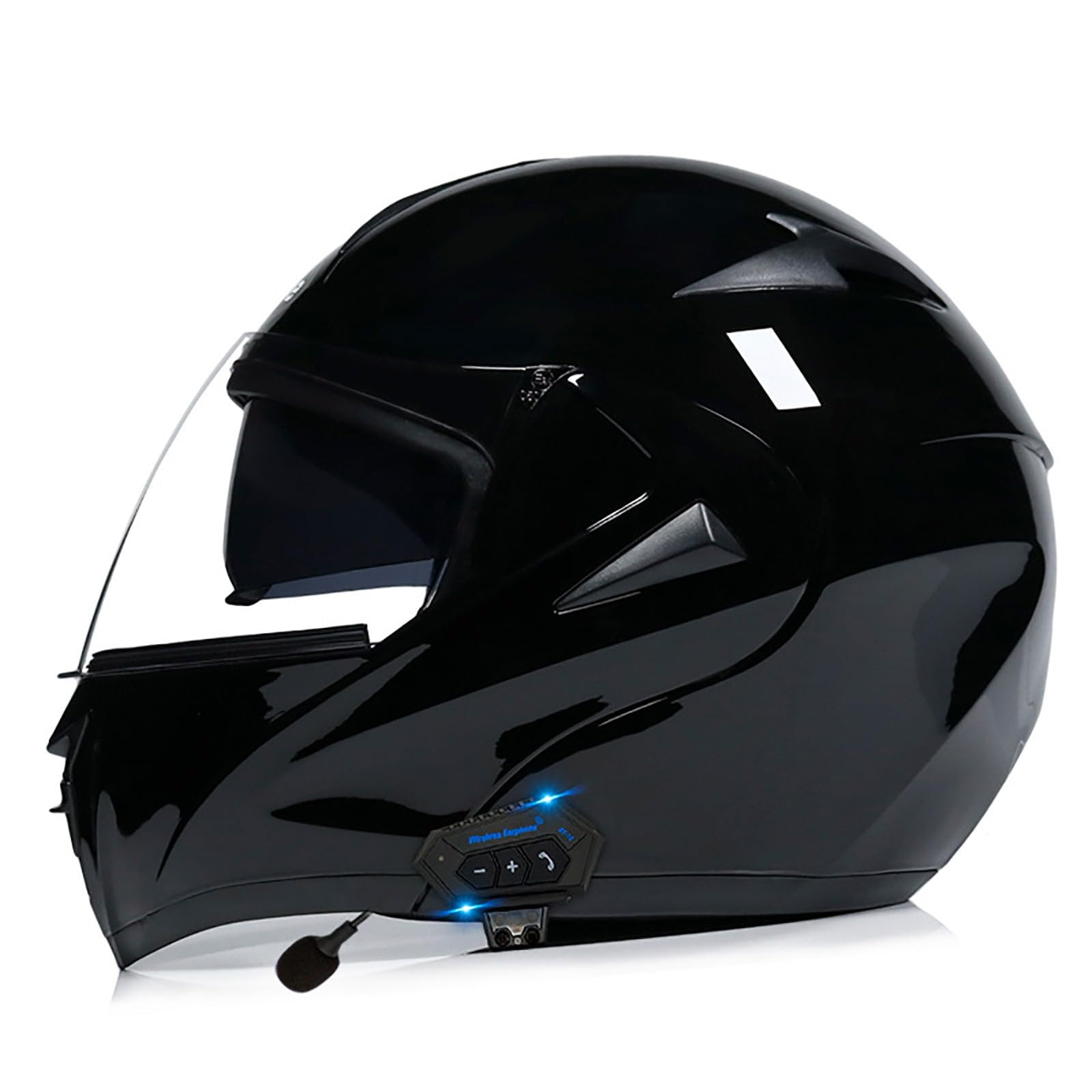 Motorrad-Helm Klapphelm mit Bluetooth Motorradhelm Integralhelme Automatische Beantwortung ECE Zertifiziert mit Doppelvisier Und Eingebautem Mikrofon Für Herren Damen Erwachsene(Color:FF,Size:L(59-6 von Gaoxianglin