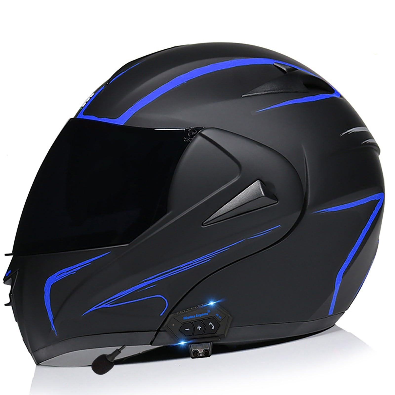 Motorrad-Helm Klapphelm mit Bluetooth Motorradhelm Integralhelme Automatische Beantwortung ECE Zertifiziert mit Doppelvisier Und Eingebautem Mikrofon Für Herren Damen Erwachsene(Color:O,Size:M(57-58 von Gaoxianglin