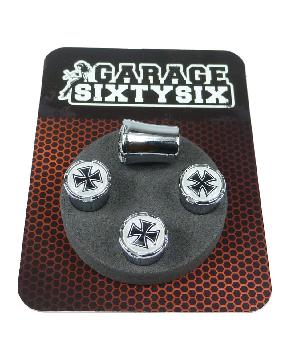 Garage-SixtySix Ventilkappen Iron Cross Modell Milwaukee Chrom von Garage-SixtySix