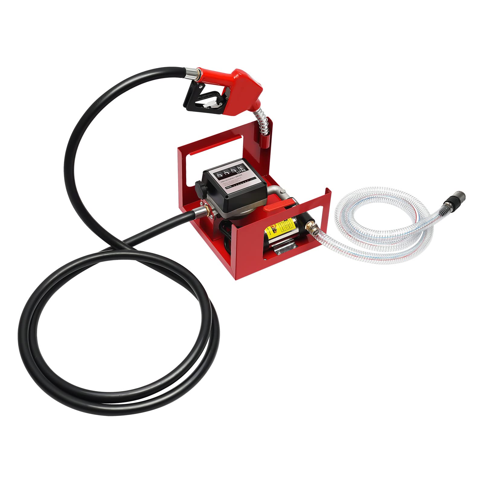 Garbenat Dieselpumpe 230V/200W Selbstansaugende Ölpumpe 50L/Min Professionelle Kraftstoffpumpe Heizölpumpe Dieseltransferpumpe Diesel Umfüllpumpe Kit mit Automatik, Zählwerk und Schläuchen von Garbenat