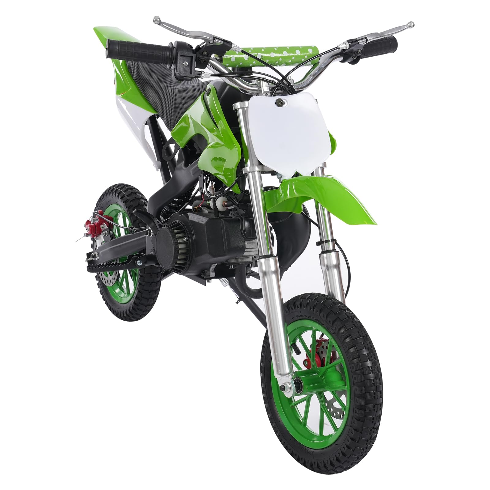 Garbenat Kinder Pocket Bike 49CC Benzin Dirt Cross 2-Takt Dirt Bike für Kinder 8 Zoll Kindermotorrad Mini Pocket Crossbike für von 6-16 Jahren, bis 80KG (Grün) von Garbenat